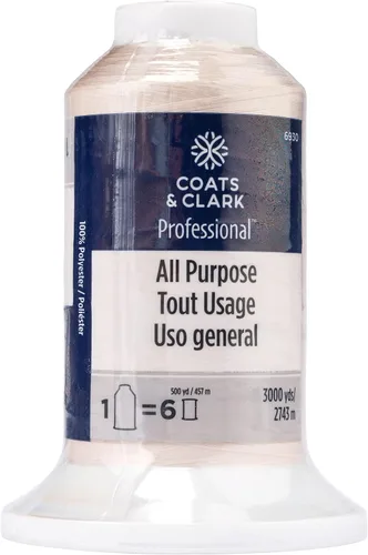 Vista 6 de Coats & Clark Hilo profesional multiusos, 3000 yardas, negro