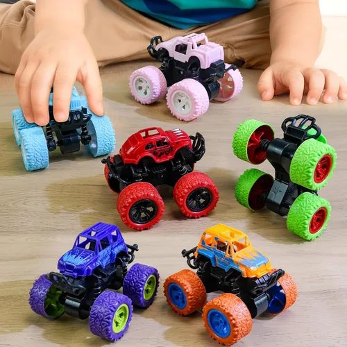 Vista 5 de Beestech Camión monstruo de juguete para niños y niñas de 3, 4, 5, 6, 7, 8 años de edad, camión monstruo accionado por fricción para fiestas