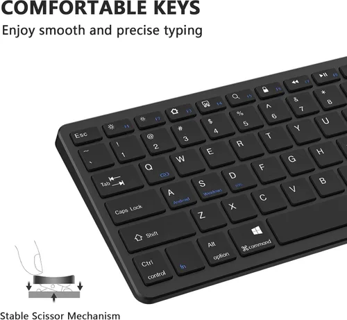 Vista 2 de TaIYanG Teclado Bluetooth para iPad Teclado inalámbrico compatible con iPad 10ª/10.2 (9ª/8ª/7ª generación), Air 5ª/4ª, Pro 11/12.9, 9.7, Mini y Negro
