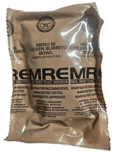 Vista 14 de USGI MRE original [Comida, lista para comer] Fecha de inspección 01/2026 o más reciente [Nuevo embalaje] - Elige la ración de menú con plato