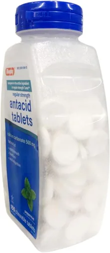 Vista 5 de Rugby - Tabletas antiácidas de carbonato de calcio de 500 mg de menta, fuerza regular, 150 tabletas masticables - 2