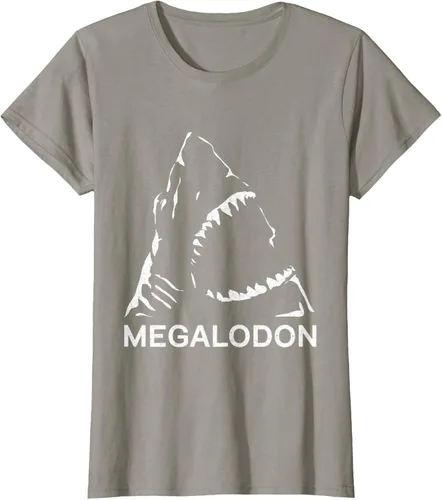 Vista 30 de Camiseta de paleontólogo prehistórico de tiburón gigante Megalodon, Negro