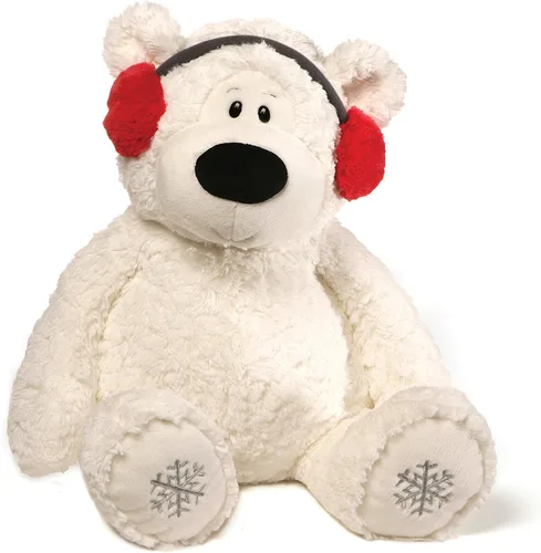 Vista 2 de GUND Blizzard - Oso de peluche navideño, color blanco, 12 pulgadas