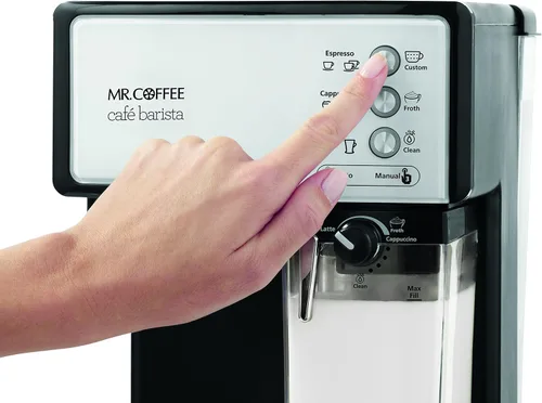 Vista 4 de Cafetera Mr. Coffee Cafe Barista para espreso, Blanco