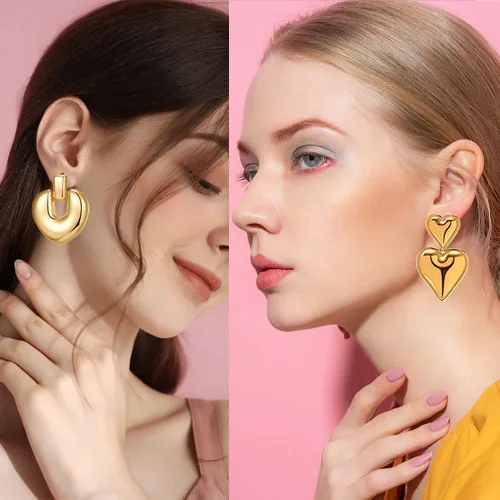 Vista 6 de 8 pares de aretes colgantes dorados y plateados para mujer, aretes largos de gota de agua para mujer, aretes grandes de lágrima, juego de joyería