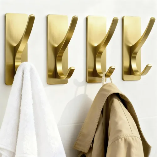 Vista 12 de Ganchos autoadhesivos para colgar: gancho de pared de acero inoxidable resistente para toallas, mochilas, sombreros, baño, recámara, puerta, gancho
