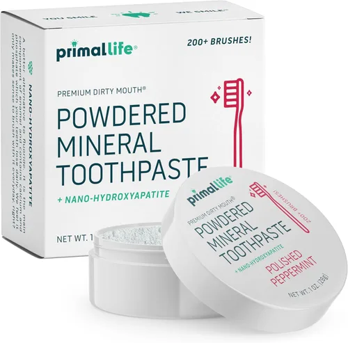 Vista 5 de Primal Life Organics - Dirty Mouth Polvo Dental, Polvo de Limpieza Dental, Aceites Esenciales Saborizados con Caolín Natural y Arcilla de Bentonita