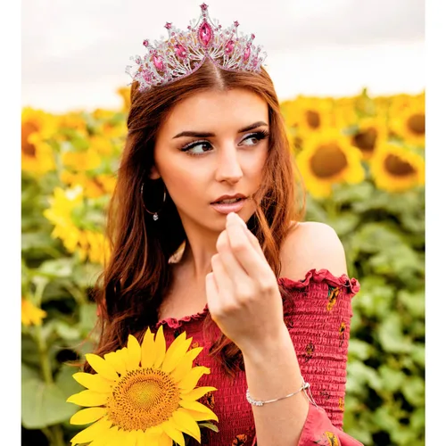 Vista 6 de VELSCRUN Coronas tiara de reina de cumpleaños para mujer, banda de princesa, cumpleaños, niña, decoración de fiesta de cumpleaños, accesorios