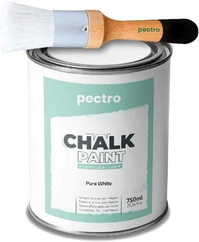 Vista 20 de Pintura de tiza para muebles 25 fl.Oz. (750ml) + Pincel especial de pintura de tiza - Pintura para muebles sin lijar ni imprimar - Pintura de tiza
