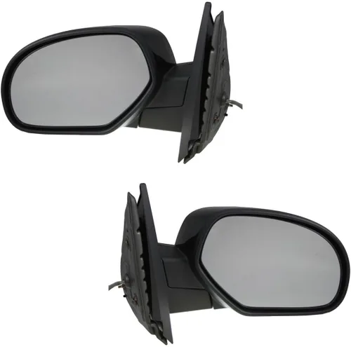 Vista 244 de TRQ Conjunto de 2 piezas de espejo lateral para conductor y pasajero, ajuste eléctrico, sin calefacción, sin memoria, color negro, compatible