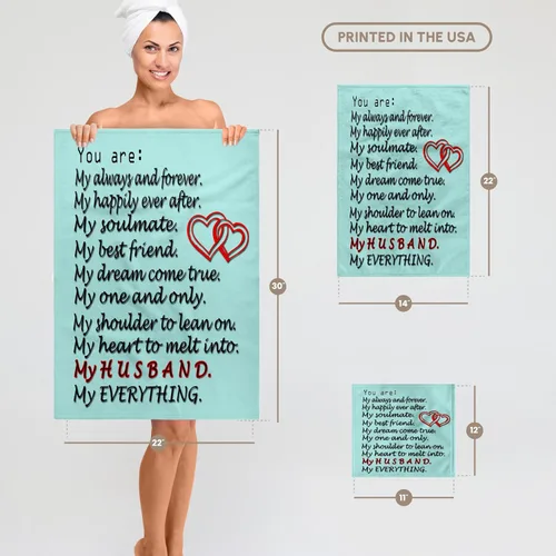Vista 6 de 3dRose My Always and Forever, My Happily Ever After, My Soulmate, My Best Friend Toalla, 15 x 22 pulgadas, color blanco