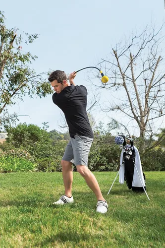 Vista 4 de SKLZ Golf Swing Trainer and Warm Up Tool- Essential Golf Accessories for Golfers, Increase Swing Speed, Distance, Balance and Grip Strength