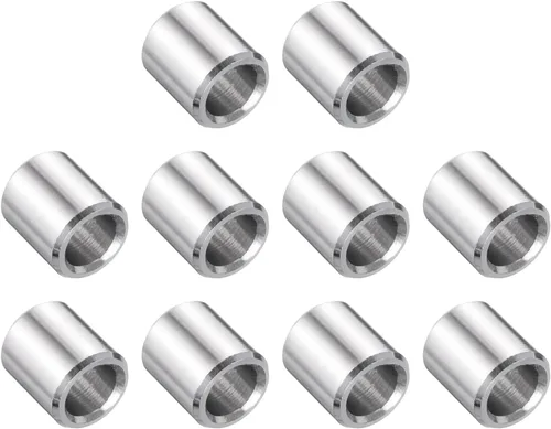 Vista 127 de uxcell 10 piezas de espaciador de acero inoxidable de 3/8" de diámetro interno x 3/4" de diámetro exterior x 1" de longitud, espaciador de rosca