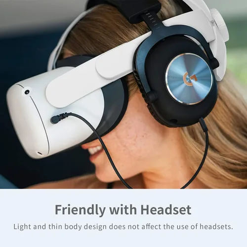 Vista 6 de Correa para la cabeza compatible con Oculus Quest 2 Elite correa para la cabeza de repuesto con espuma súper suave soporte mejorado e inmersión