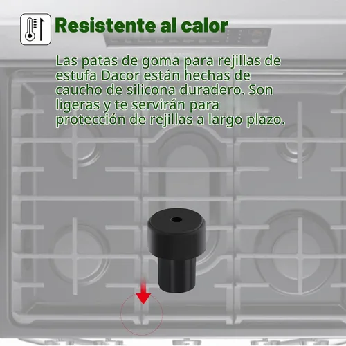 Vista 3 de W10919249 - Piezas de repuesto para patas de goma Samsung, protector de estufa Kitchenaid, parachoques superiores, rejilla de quemador