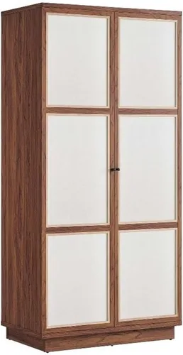 Vista 13 de Modway Capri Mid-Century - Cama de tamaño Queen moderna en nogal con cabecero y estribo