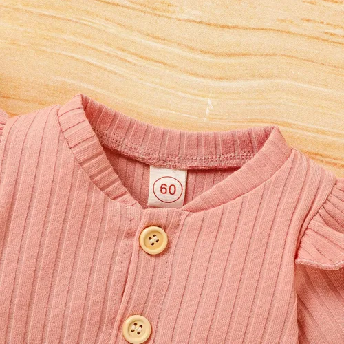Vista 4 de GRNSHTS Conjunto de ropa para bebé recién nacida, mameluco con estampado de letras, sombrero+diadema para llegar a casa