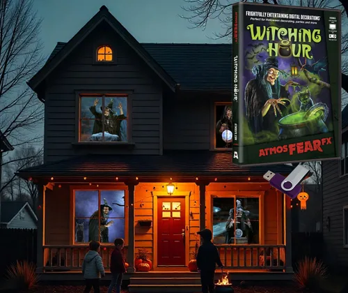 Vista 20 de AtmosFX® Spooky Halloween Hollusion Vol 1 Decoración digital en USB Incluye 8 efectos de video Atmosfx para Hallloween