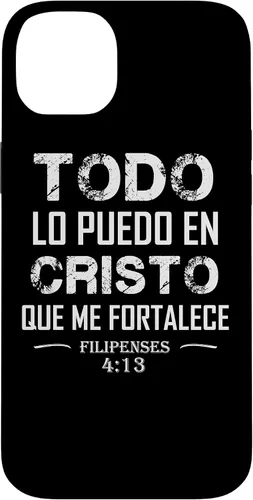 Vista 15 de Filipenses - Carcasa para iPhone 17 con texto en inglés "Todo Lo Puedo En Cristo