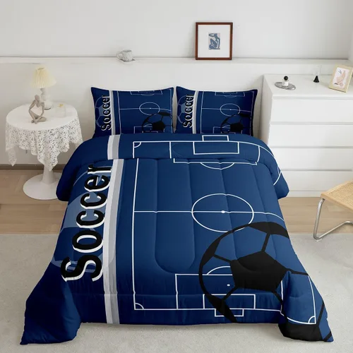 Vista 12 de Feelyou Juego de ropa de cama de coche de carreras para niños y niñas, tamaño individual, juego de edredón deportivo de velocidad para adolescentes