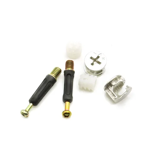 Vista 3 de 45 juegos de kit de conexión de muebles 3-en-1, accesorios de conexión de muebles con espiga, tuercas y tornillos de leva