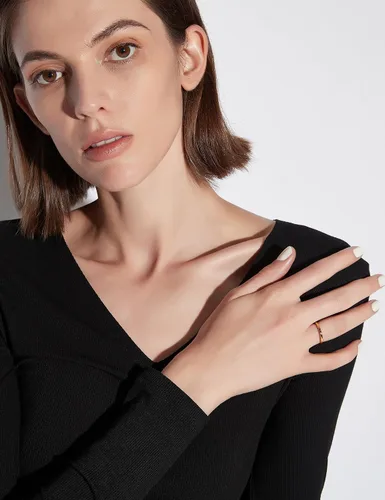 Vista 5 de Greenpod - Alianzas de boda y compromiso para mujer y hombre, anillos delgados de tungsteno de 564, 532, 1564depulgada, en color oro rosa, plata