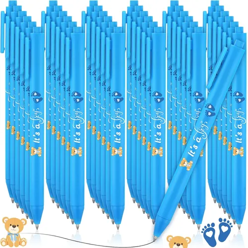Vista 11 de Ireer 36 piezas de regalos de baby shower con bolígrafos "A Little Cutie" para invitados, juegos, regalos neutros para revelación de género, premios