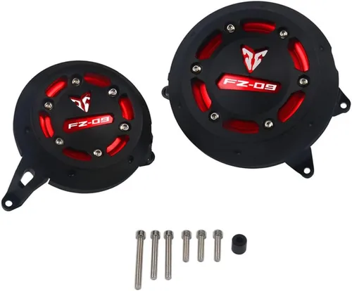 Vista 3 de Protector de aluminio del estator del protector del motor del CNC Compatible con Yamaha MT09 FZ09 (negro)