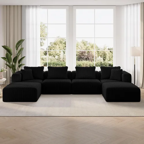 Vista 53 de Novilla - Sofá biplaza modular de 70.8 pulgadas, sofá modular de espacio pequeño, moderno sofá de nube con soporte Smarts Coil®, sofá seccional sin