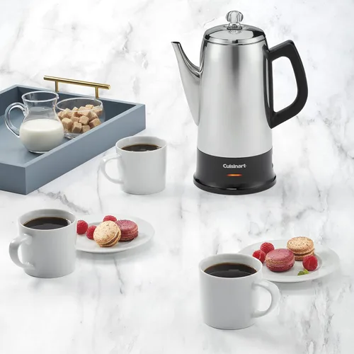 Vista 4 de Cuisinart Cafetera eléctrica clásica, para 12 tazas, PRC-12N, de acero inoxidable