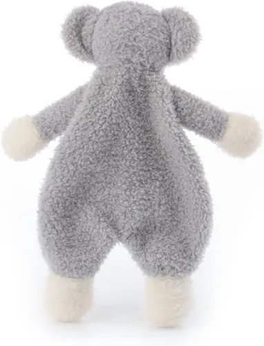 Vista 4 de Apricot Lamb Manta de seguridad de animales de peluche, koala gris, manta de personaje para guardería, felpa de lujo para acurrucarse