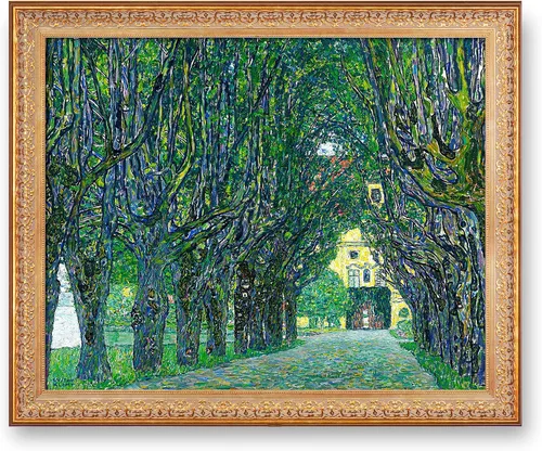 Vista 58 de A&T ARTWORK Avenue to Schloss Kammer por Gustav Klimt. Las reproducciones de arte clásico del mundo, impresiones en lienzo giclée para decoración