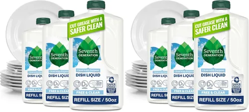 Vista 11 de Seventh Generation - Recarga de lavado de manos y platos, Hierba de limón y clementina, paquete de 3 x 50 onzas