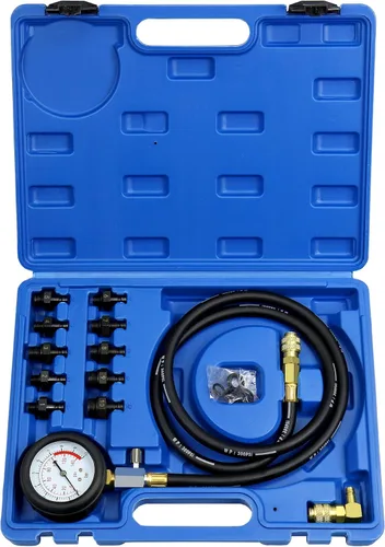 Vista 10 de JoyFans Herramienta probadora de presión de aceite, kit de medidor de presión de aceite de 0-140PSI para sistema de combustible, sensor mecánico