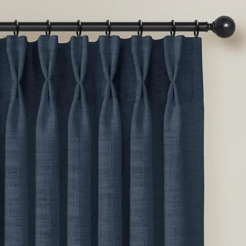 Vista 27 de INOVADAY Cortinas Plisadas con Memoria Entrenada de 96 Pulgadas de Largo, Cortinas de Lino para Sala de Estar, Juego de 2 Paneles de Cortinas Dark