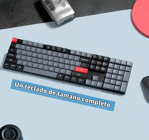 Vista 4 de Keychron K5 Pro QMK/VIA Teclado mecánico inalámbrico personalizado, diseño de tamaño completo intercambiable en caliente, 108 teclas programables