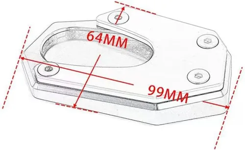 Vista 6 de Para V-Strom 800 DE 800DE Vstrom DL 800 2023 Accesorios Kickstand pie lateral ampliadora almohadilla de extensión placa de soporte