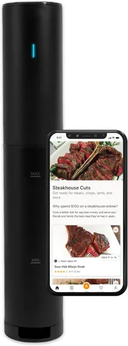 Vista 6 de Anova Culinary - Cocina de precisión Sous Vide Mini, 850 vatios, color negro y naranja, con aplicación habilitada, modelo 2024