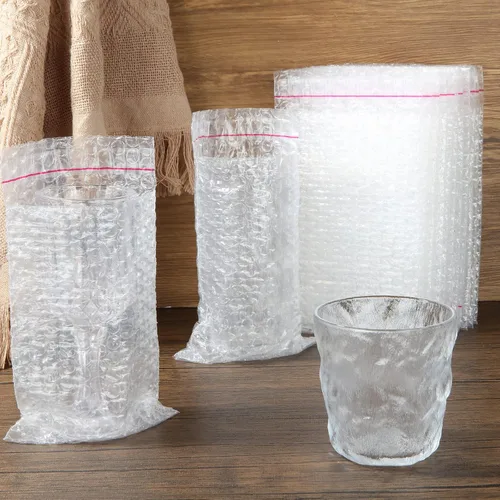 Vista 3 de 100 bolsas de burbujas transparentes autosellantes, 5 x 7 pulgadas, bolsas de plástico de burbujas para embalaje, envío, almacenamiento