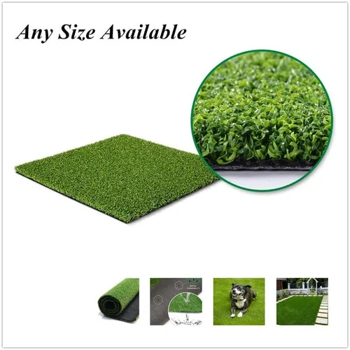 Vista 2 de Fas Home Alfombra de Césped Verde para Poner (1.2 cm Tamaño Personalizado) Alfombra de Césped Artificial Multiusos para Interior/Exterior, Alfombra