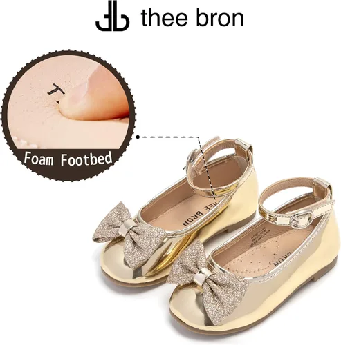 Vista 4 de THEE BRON Zapatos de princesa para niñas pequeñas Zapatos de Princesa
