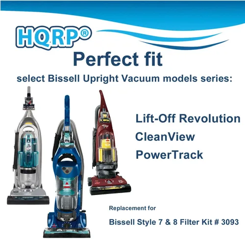 Vista 3 de HQRP Juego de 2 filtros compatibles con aspiradoras verticales Bissell Lift-Off Revolution Pet 3760, 37602, 37603, 37604, 37605, 3760H, 3750, 4220