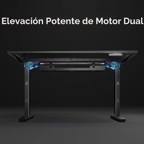 Vista 6 de FLEXISPOT - Escritorio eléctrico RGB de 55 pulgadas para juegos, escritorio