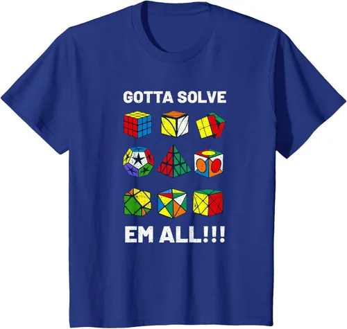 Vista 55 de Camiseta competitiva Puzzle Cube Gotta Solve Em All Speed Cubing