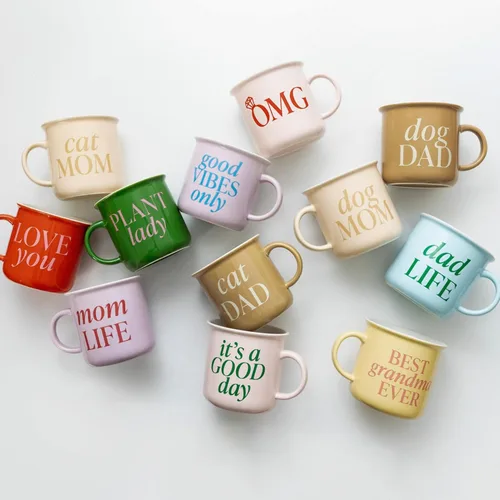 Vista 5 de Sweet Water Decor Taza de café Dad Life, taza de café de cerámica estilo fogata de 11 onzas, apta para lavavajillas y microondas, regalo del día