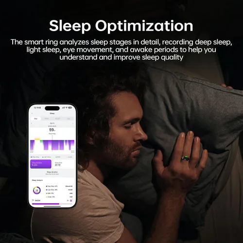 Vista 4 de FitElf 3 Pro Smart Ring—Rastreador de salud y fitness para mujeres y hombres Monitor de frecuencia cardíaca, sueño y presión arterial