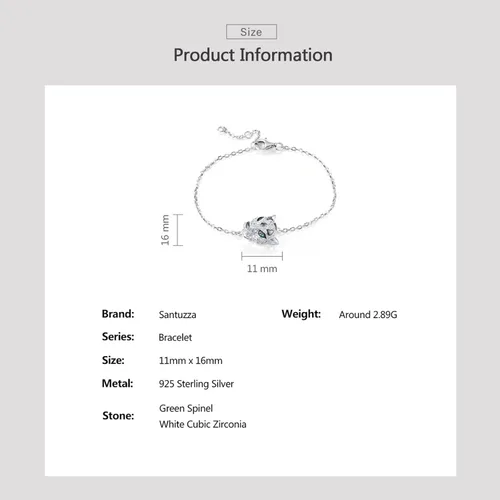 Vista 4 de Santuzza Pulsera de plata de ley 925 para mujer