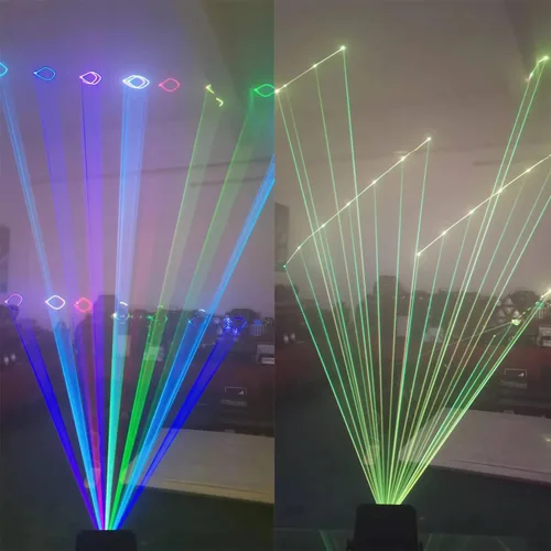 Vista 3 de JUNMAN 2W 2000mw RGB Luz de Efecto de Animación de Color Completo para Escenario, Luz de Haz para DJ, Discoteca, Luz de Evento para Fiesta, Boda