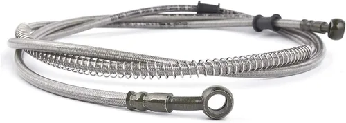 Vista 5 de Manguera de freno hidráulica trenzada de acero inoxidable de 86 pulgadas para GY6 Kazuma Sunl Taotao Roketa Jonway Scooter Ciclomotor ATV Dirt Bike