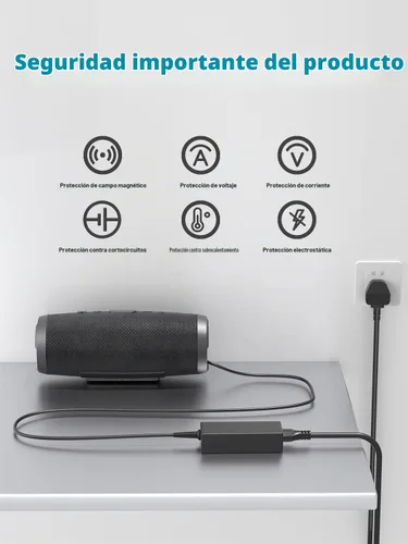 Vista 4 de Cargador de 19 V y 20 V compatible con JBL Xtreme 1,2 JBL Extreme 1,2,3 JBL Boombox 1,2,3 Bluetooth de repuesto para altavoz Bluetooth Cable